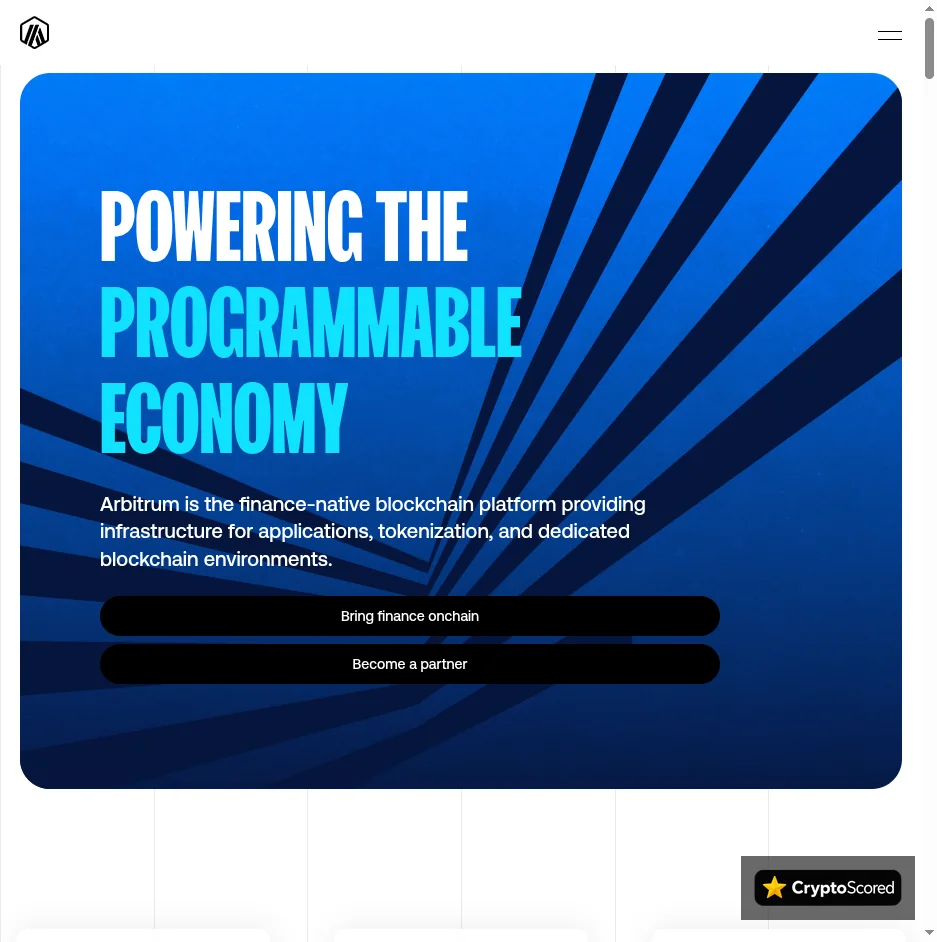 Arbitrum website preview