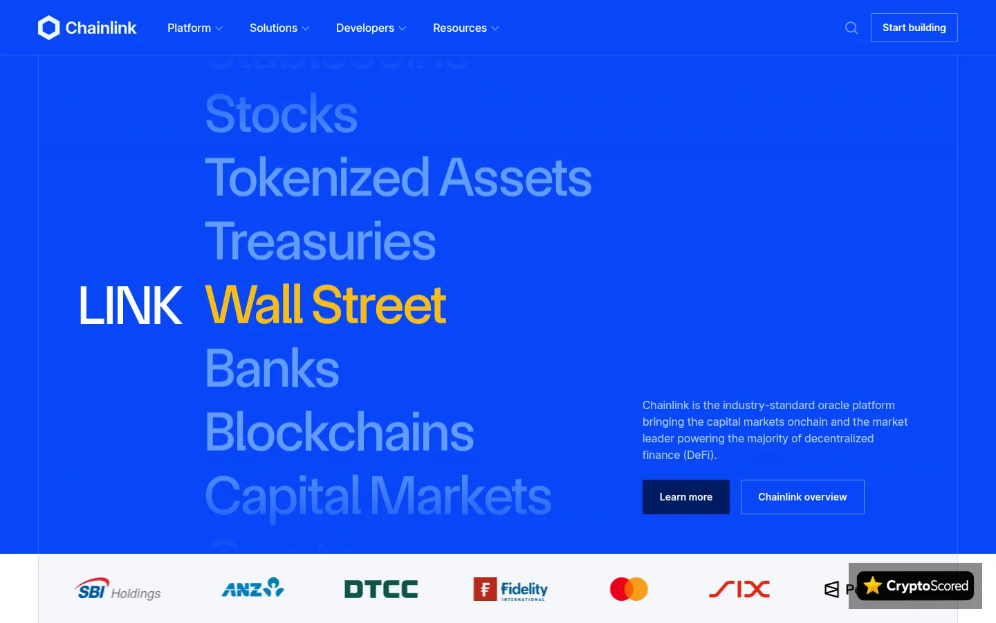 Chainlink website preview