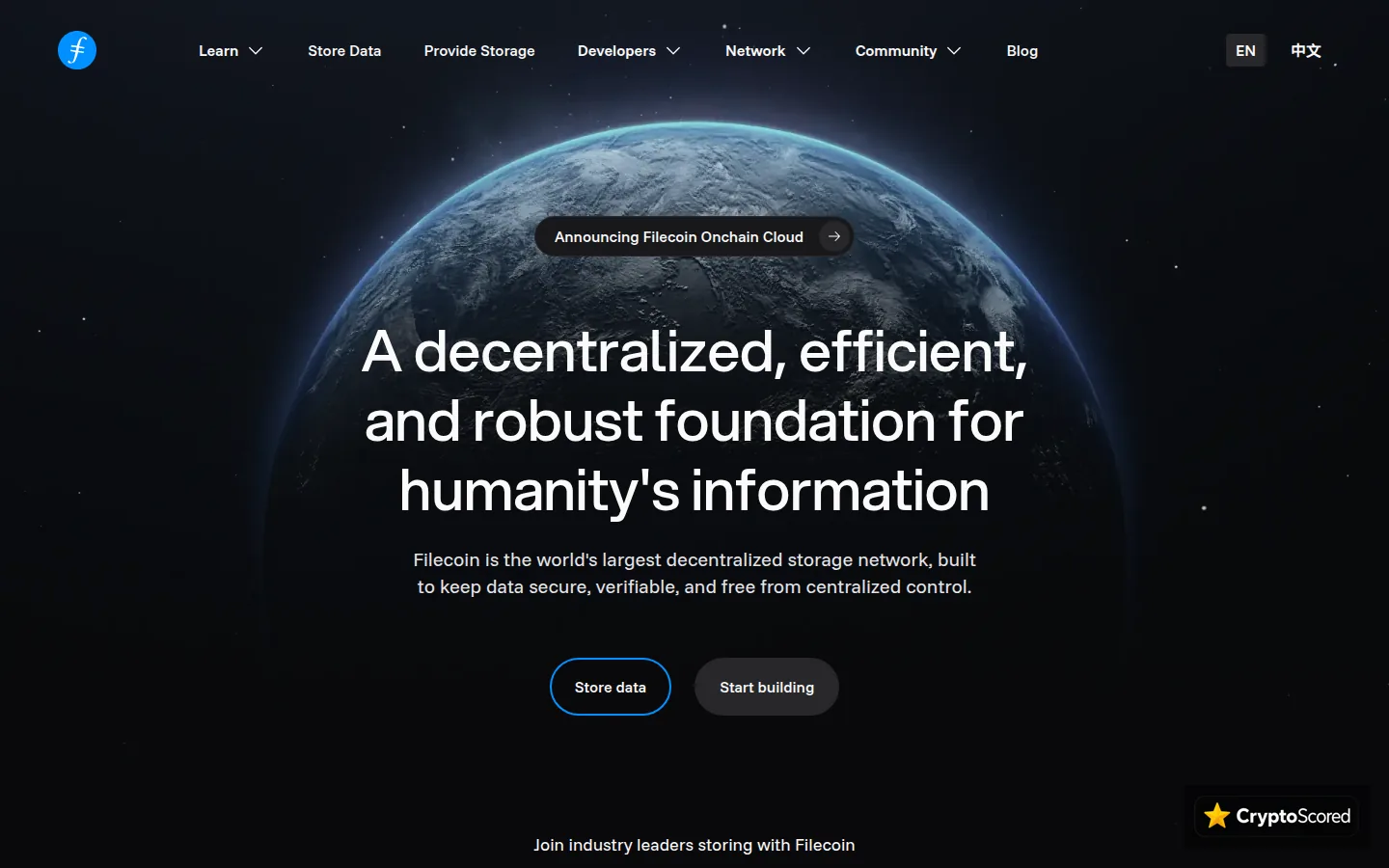 Filecoin website preview