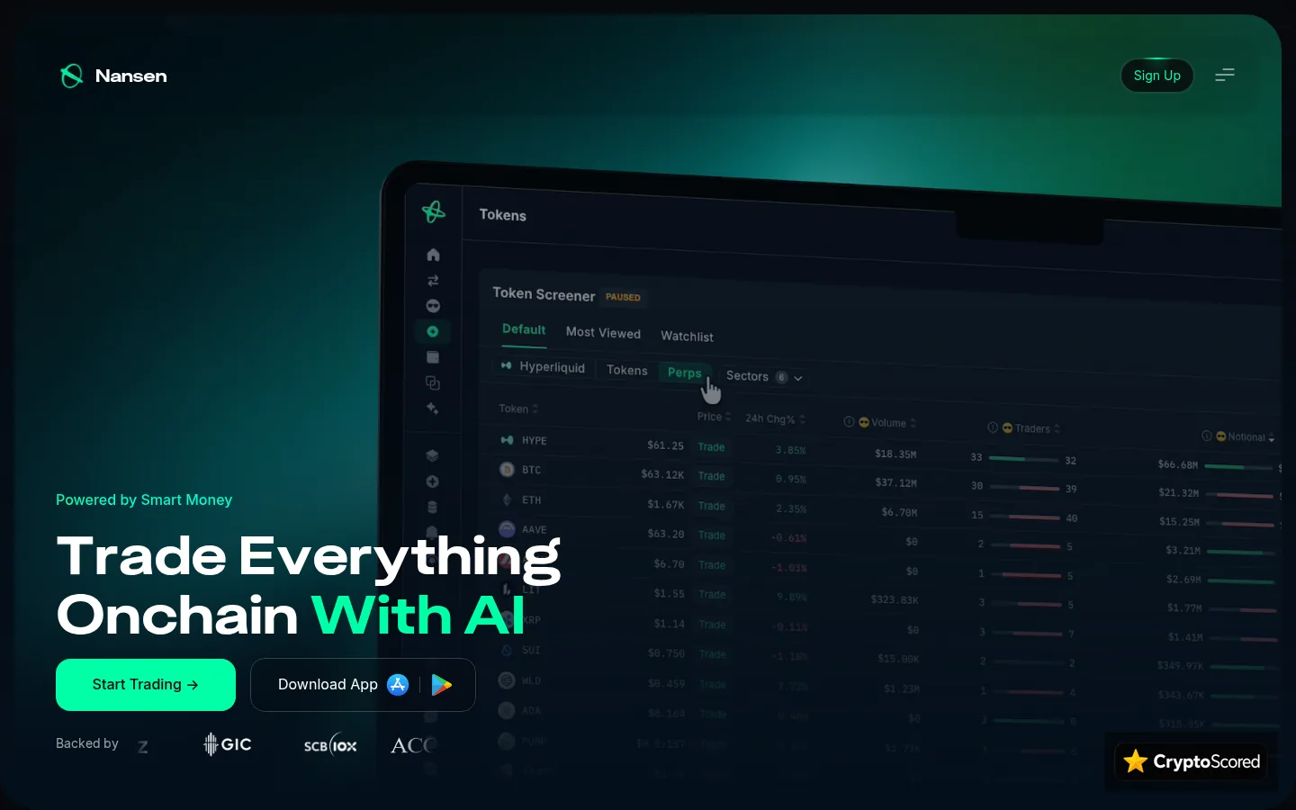 Nansen website preview