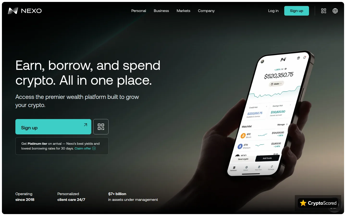 Nexo website preview