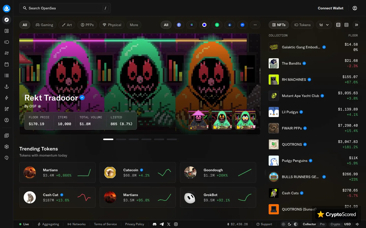 OpenSea website preview