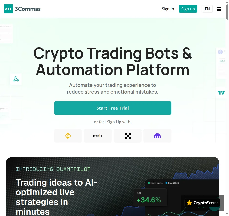 3Commas website preview