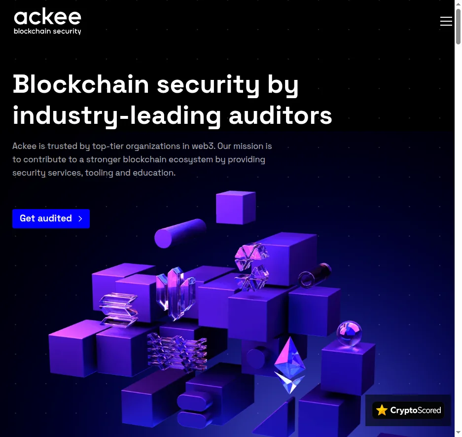 Ackee Blockchain website preview