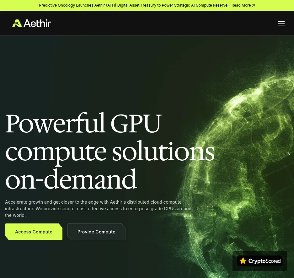 Aethir website preview