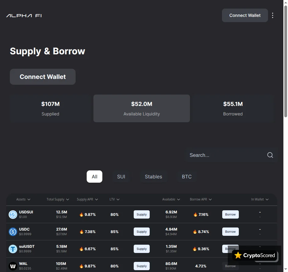 AlphaFi Agg website preview