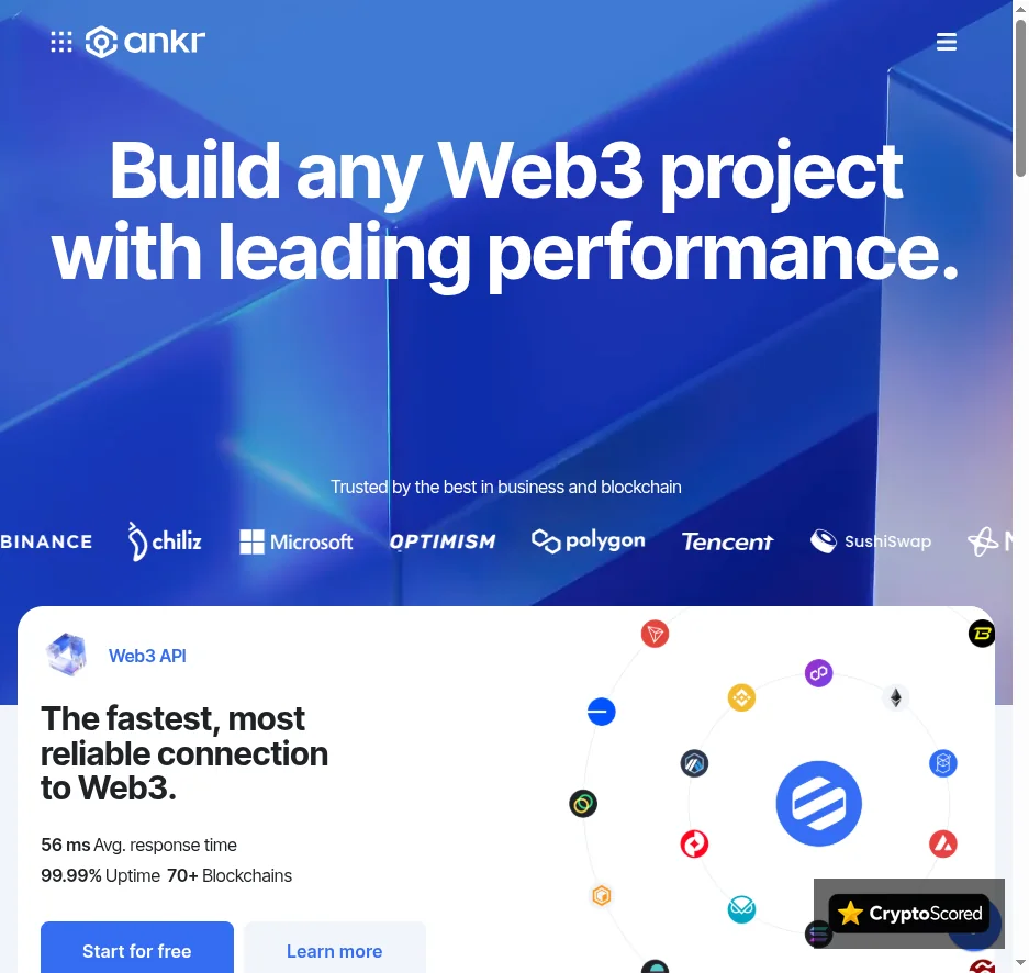 Ankr website preview
