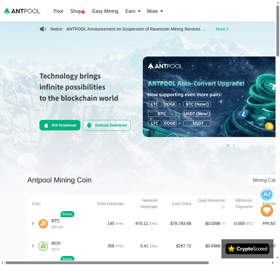 ANTPOOL website preview