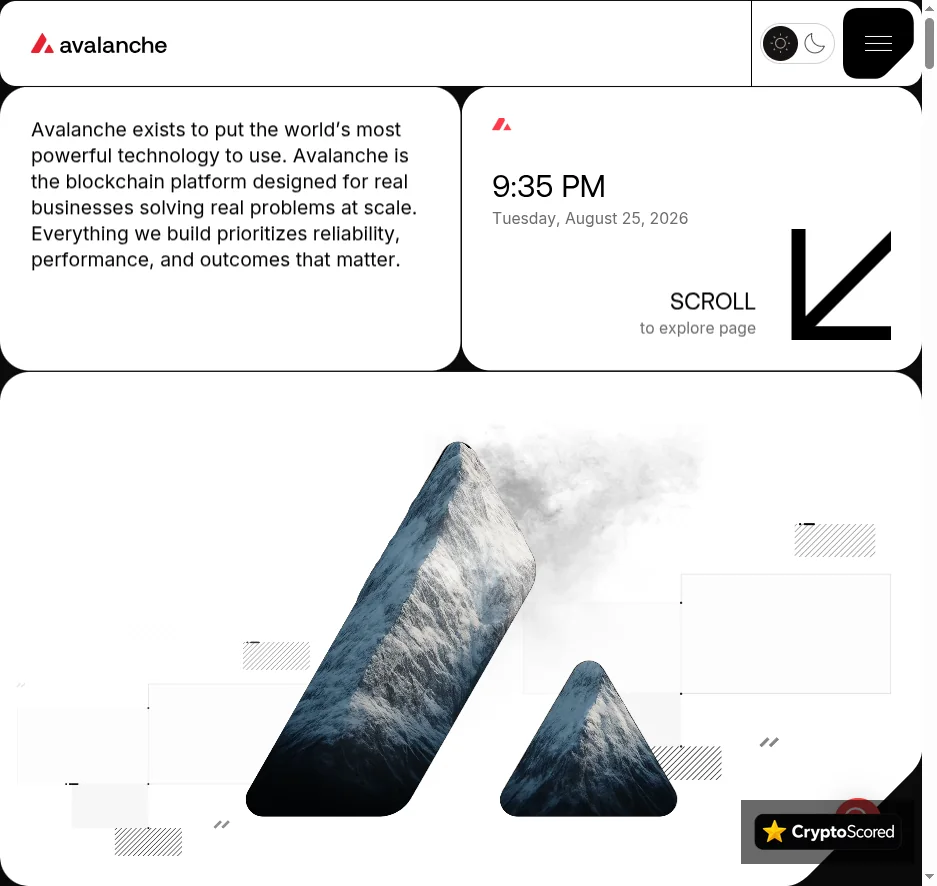 Avalanche website preview