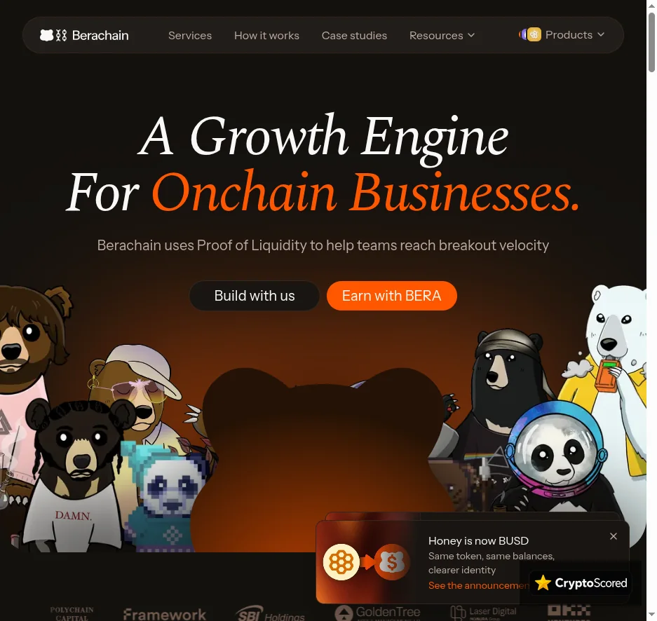 Berachain website preview