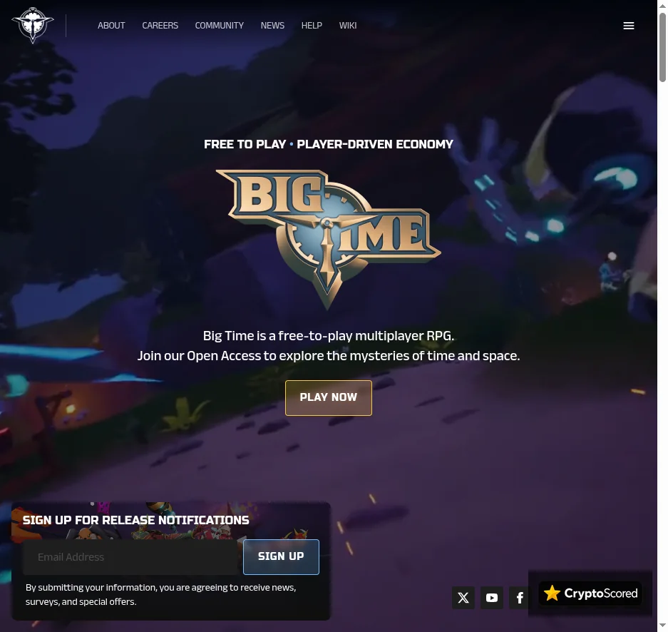 Big Time website preview