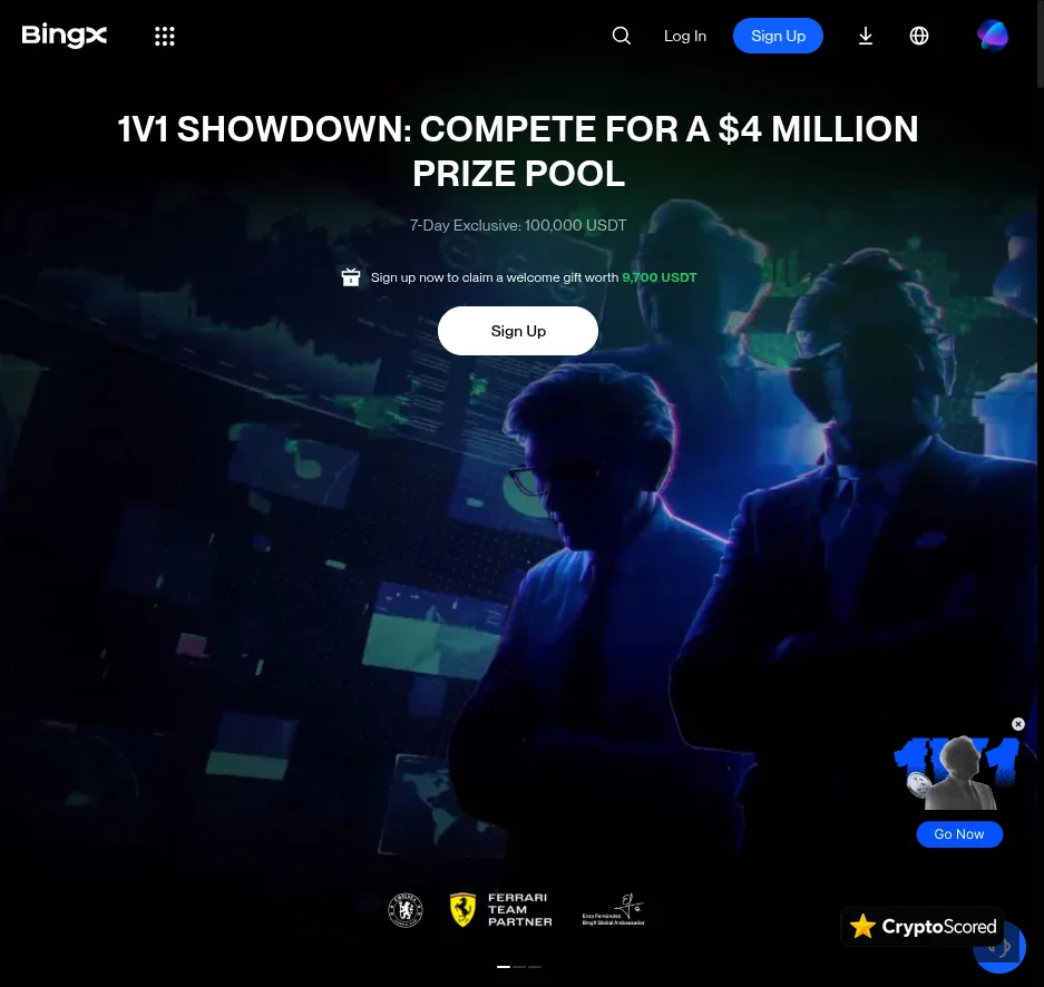 BingX website preview