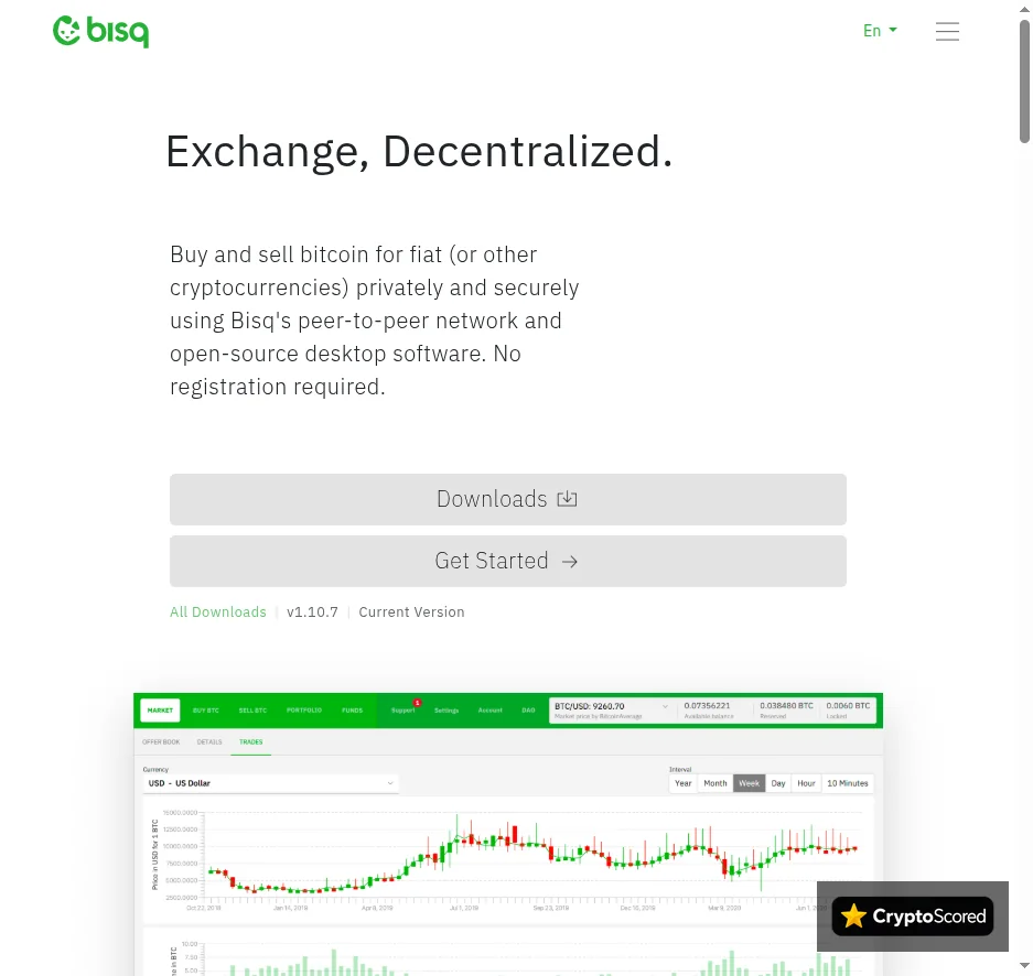 Bisq website preview