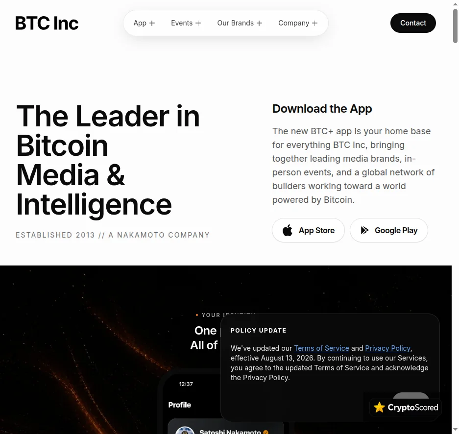 Bitcoin Asia 2026 website preview
