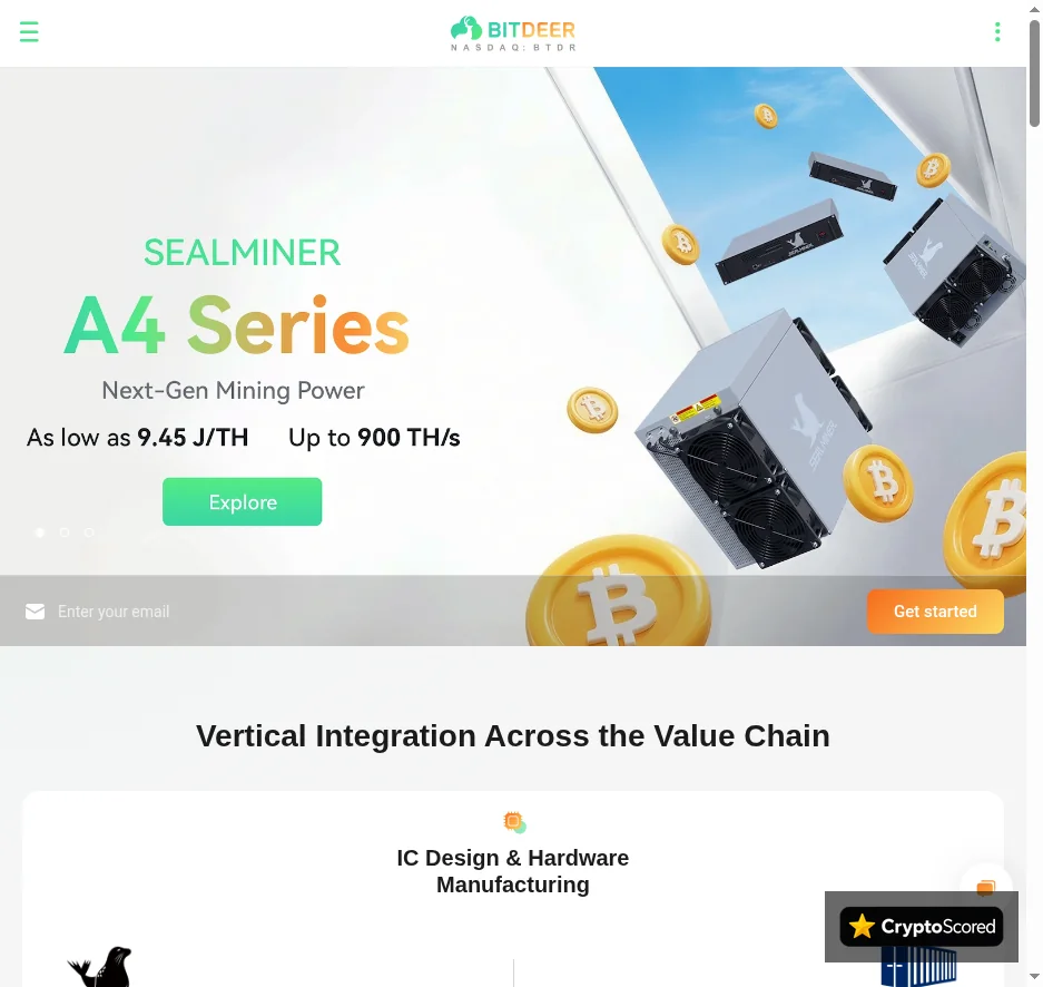Bitdeer website preview