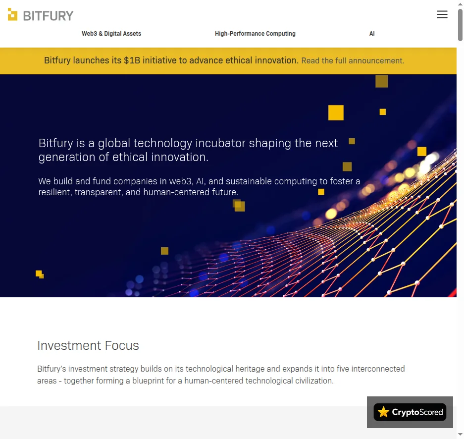 Bitfury website preview