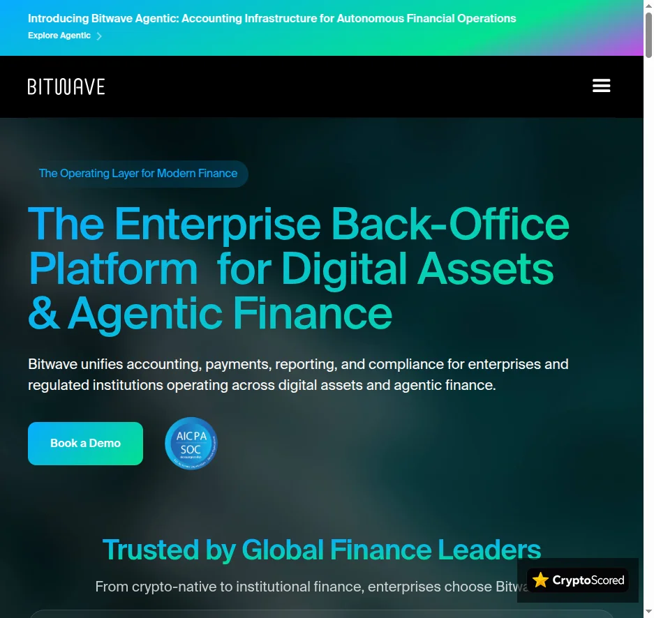 Bitwave website preview