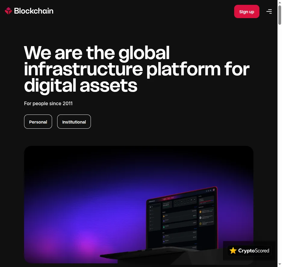 Blockchain.com Explorer website preview