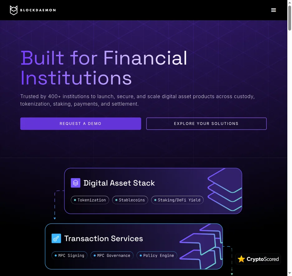 Blockdaemon website preview