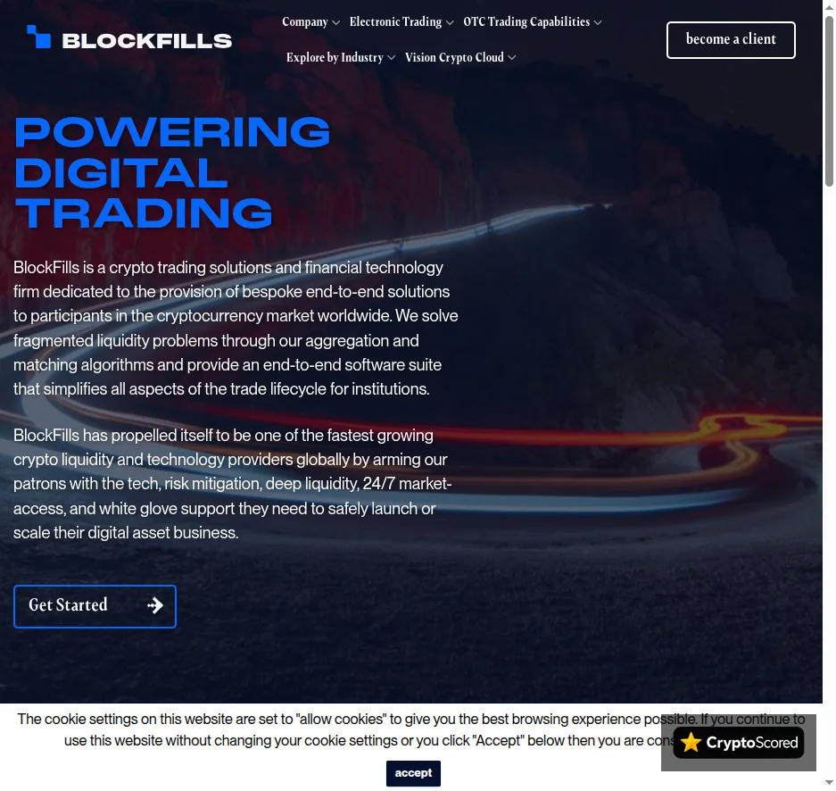 BlockFills website preview