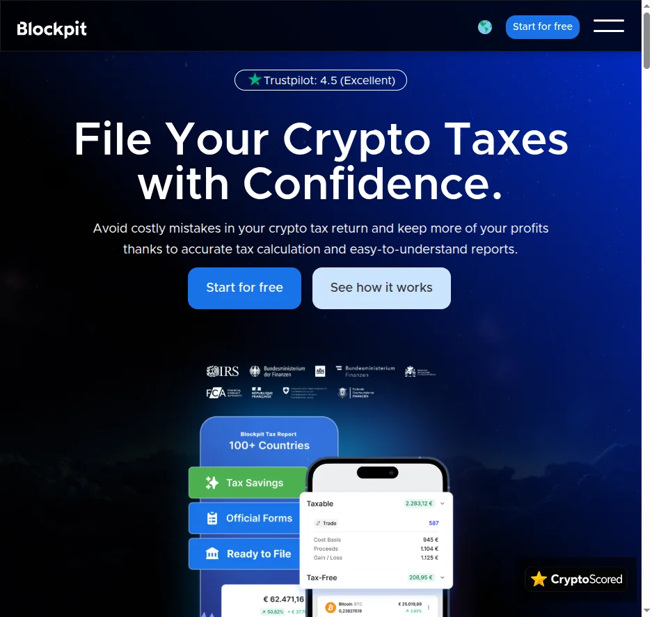 Blockpit website preview
