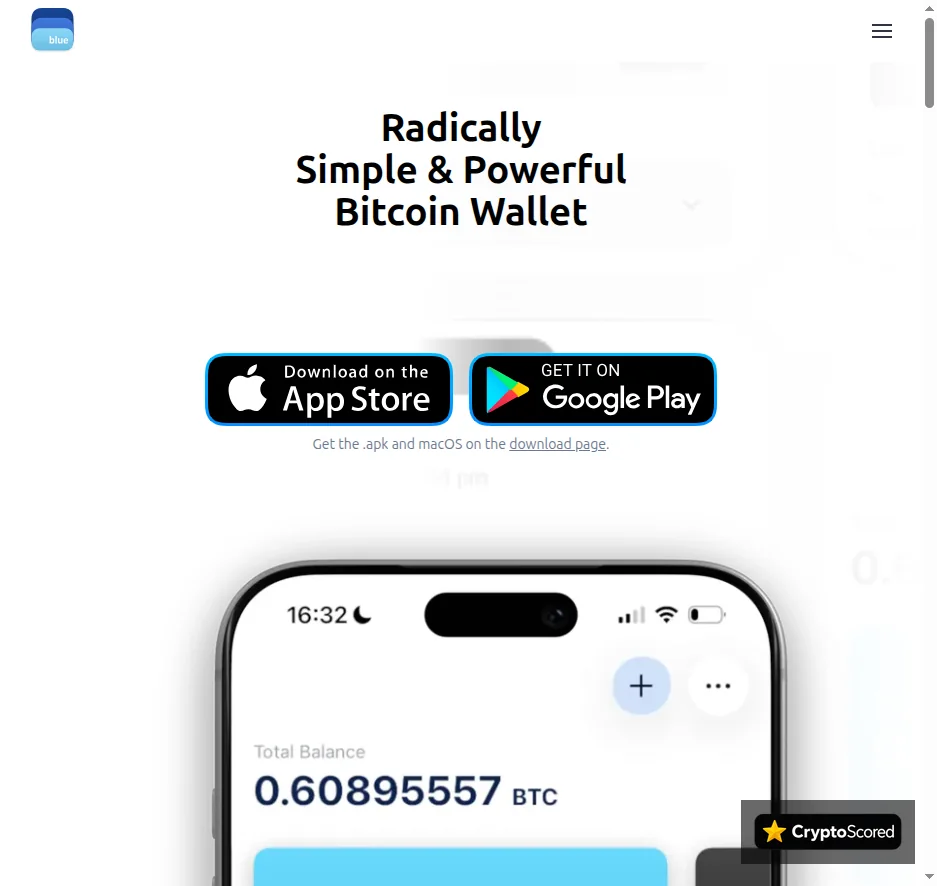 BlueWallet website preview