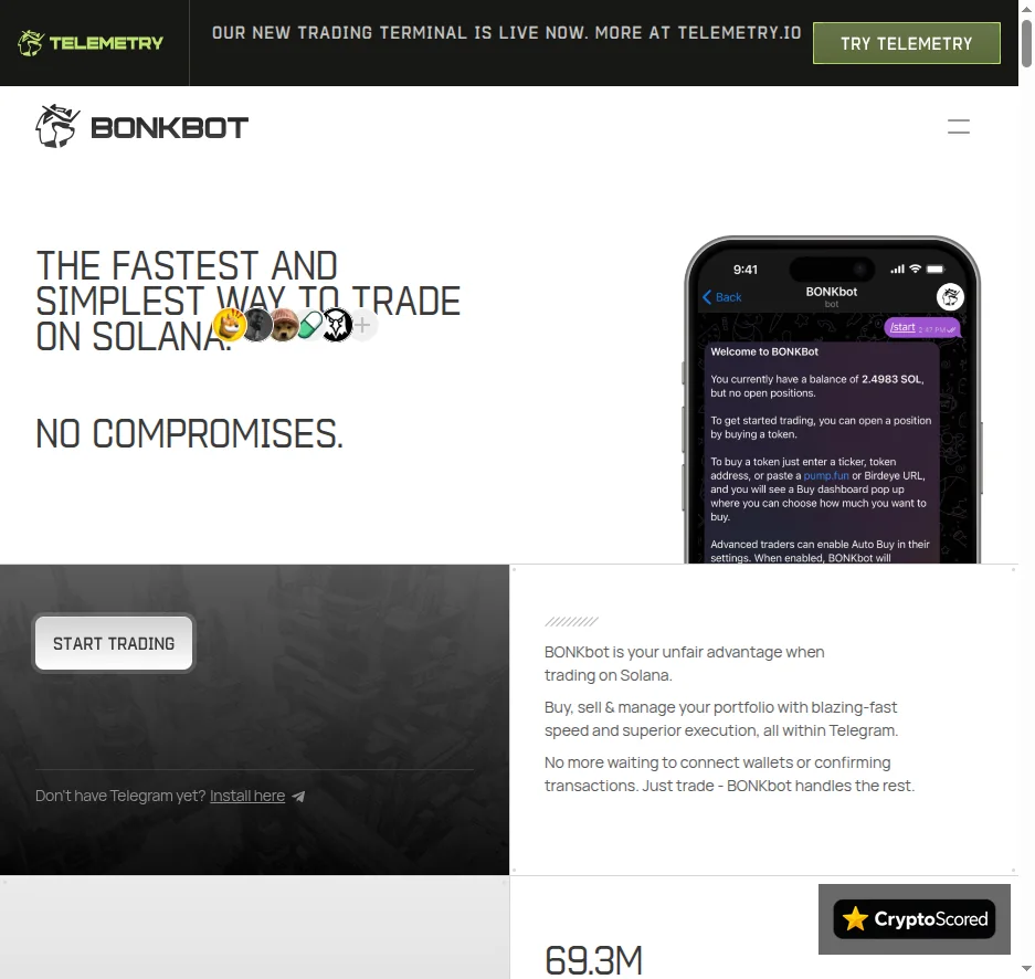 BONKbot website preview