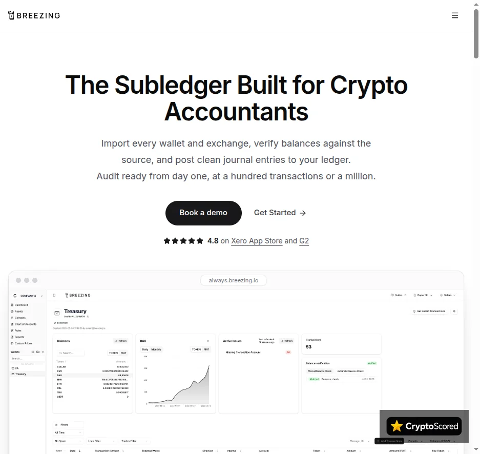 Breezing website preview