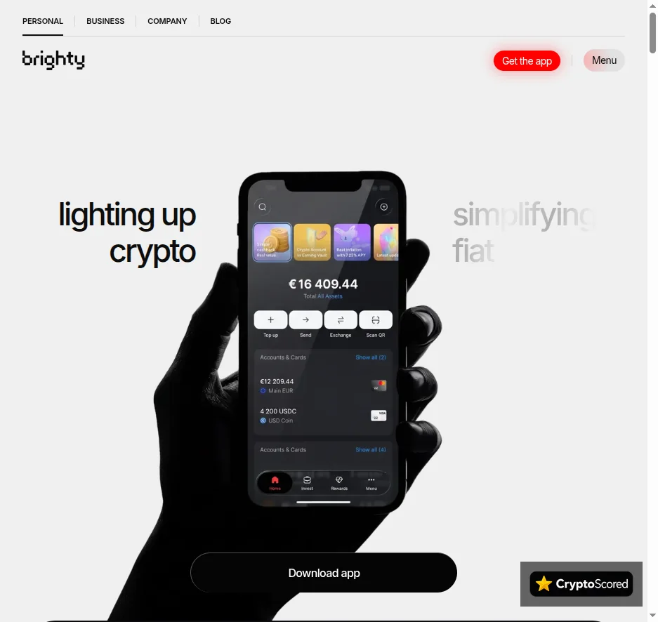 Brighty website preview