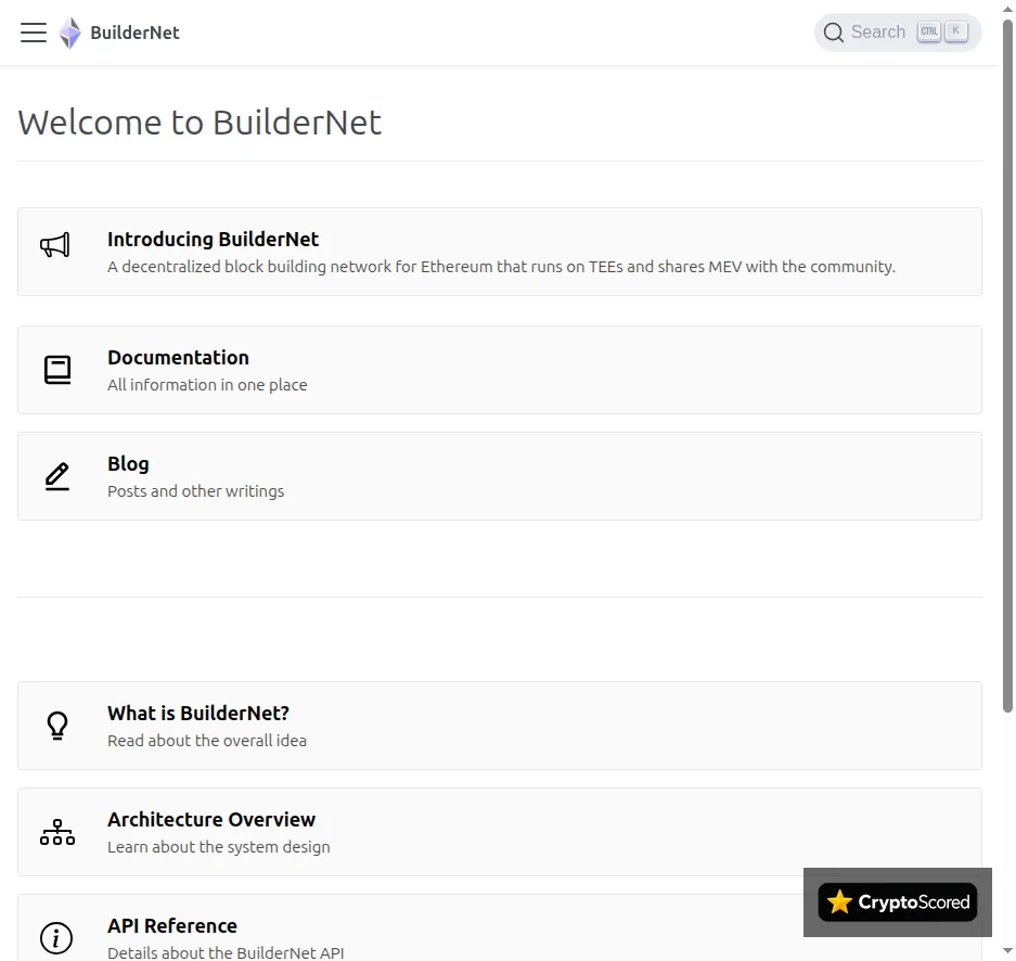 BuilderNet website preview