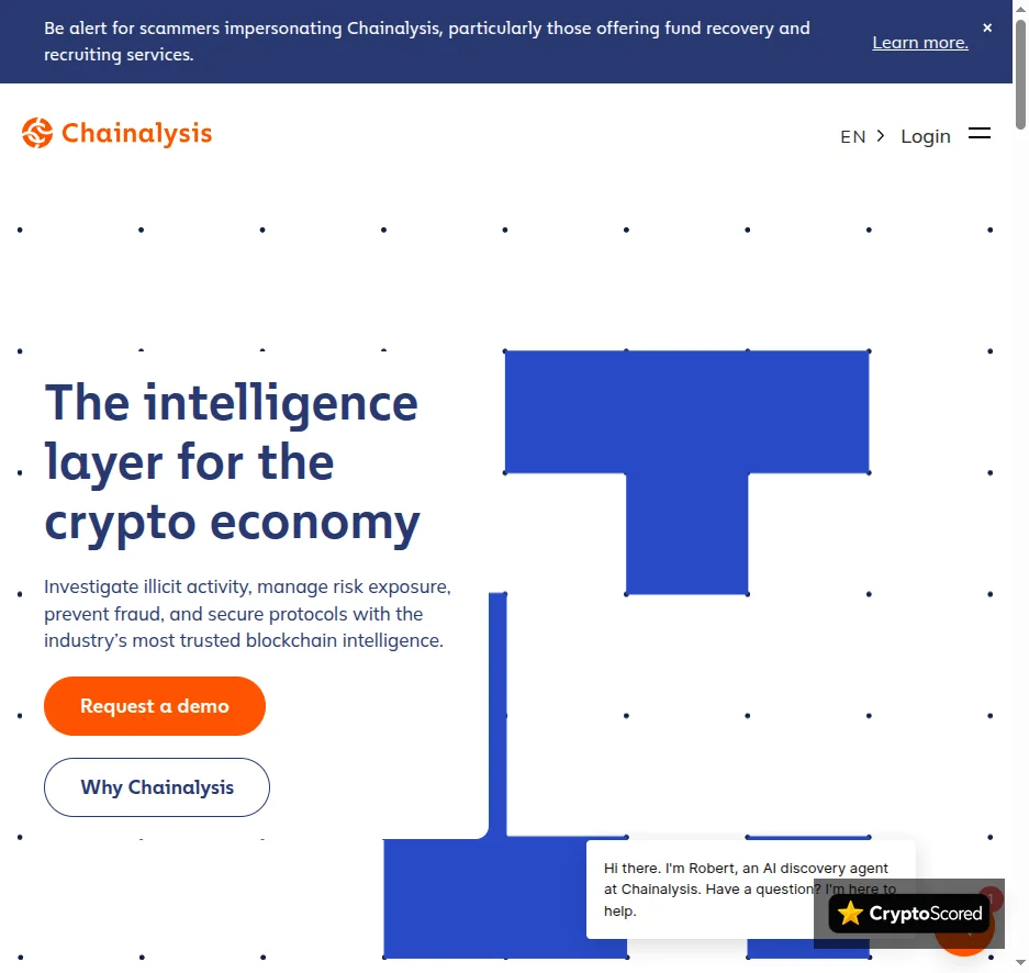 Chainalysis website preview