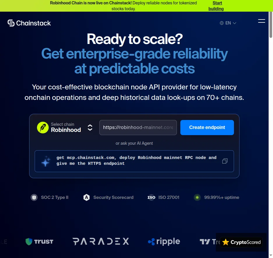Chainstack website preview