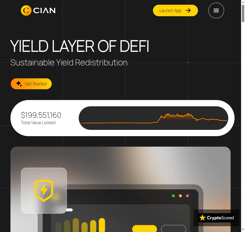 CIAN Yield Layer website preview