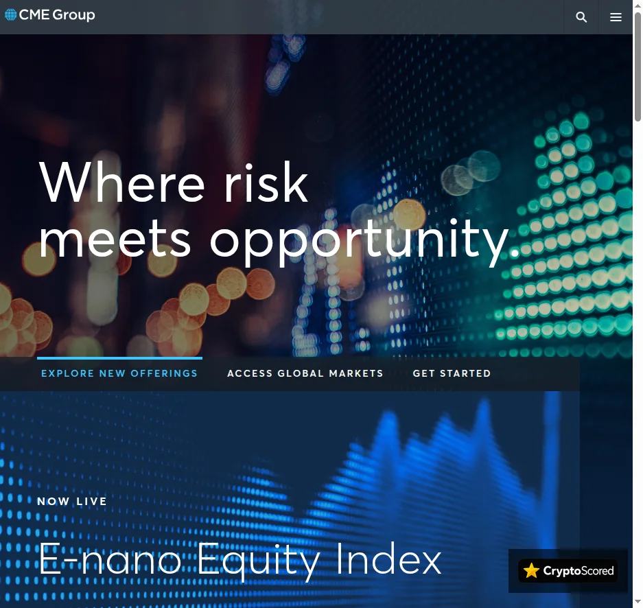 CME Group website preview