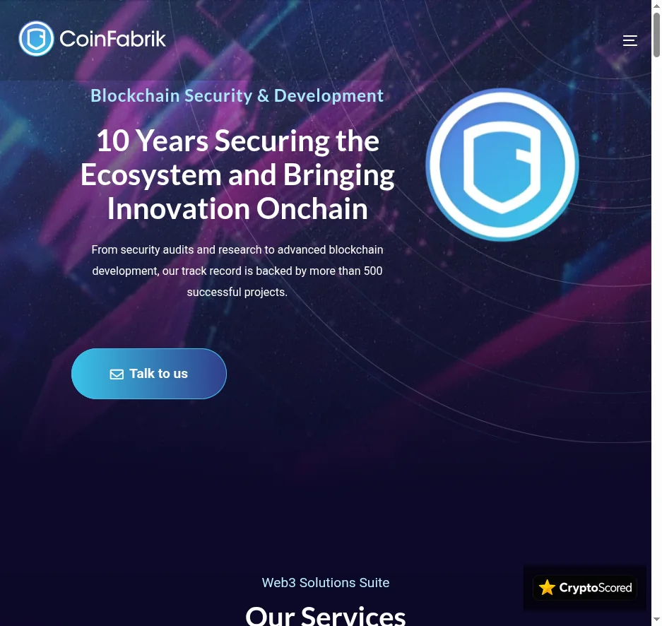 CoinFabrik website preview