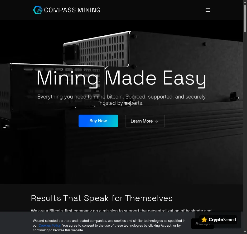 Compass Mining website preview