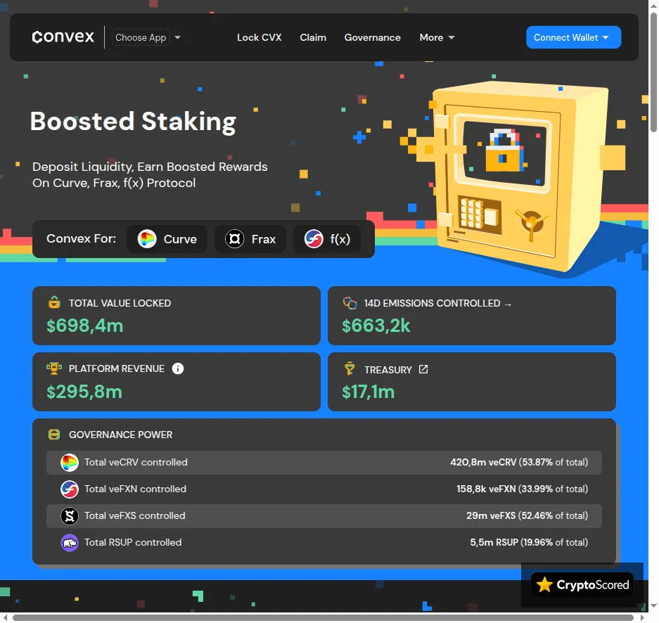 Convex Finance website preview