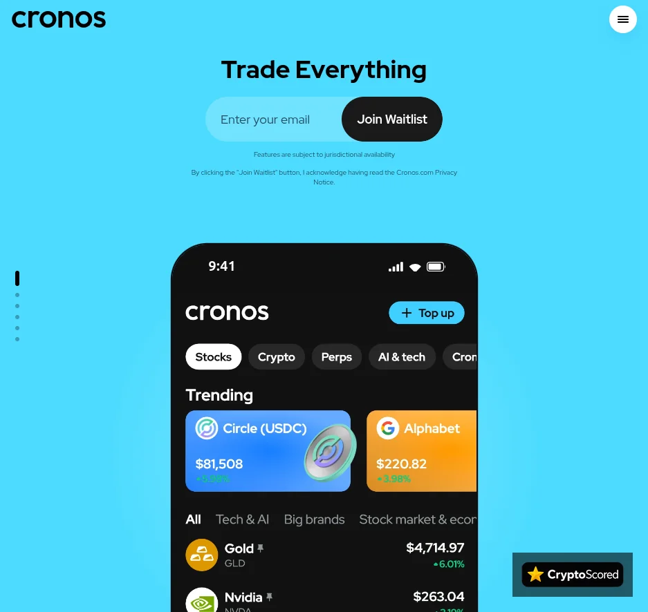 Cronos website preview