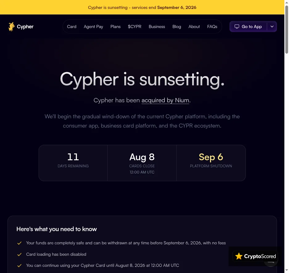 Cypher website preview