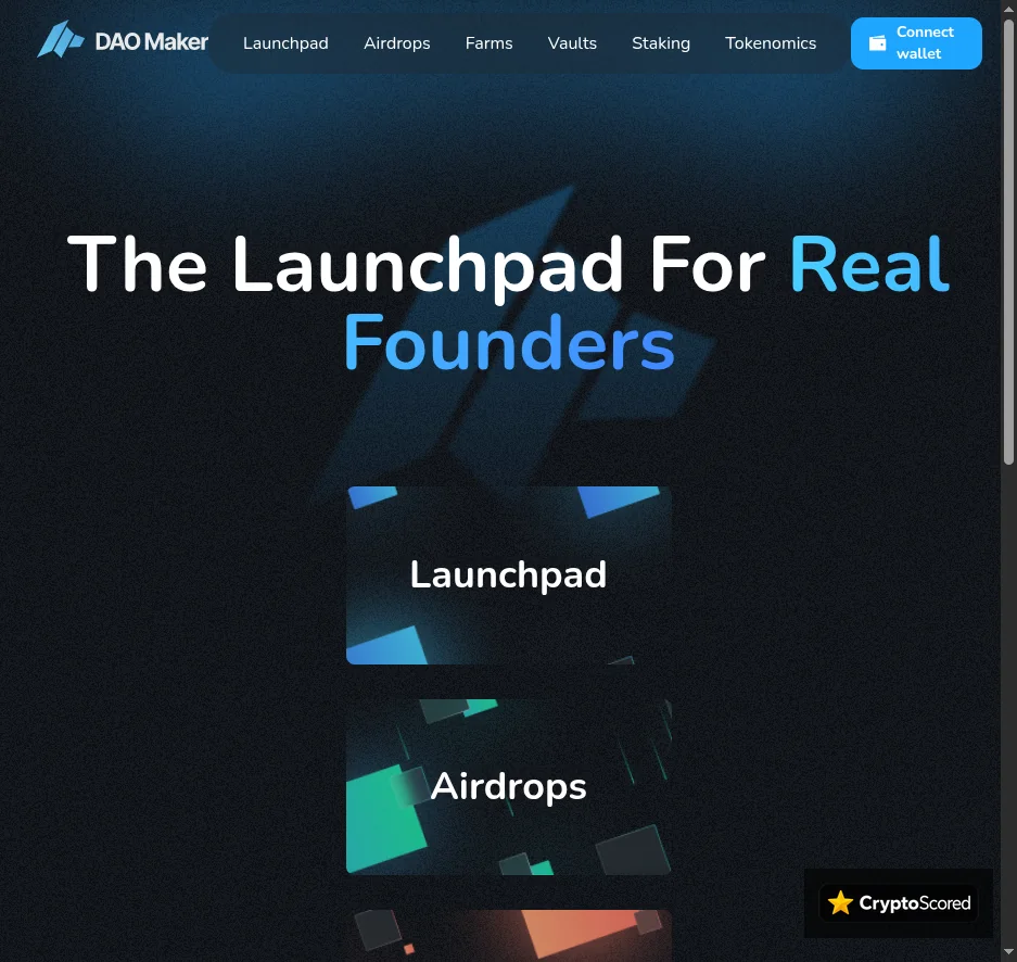 DAO Maker website preview