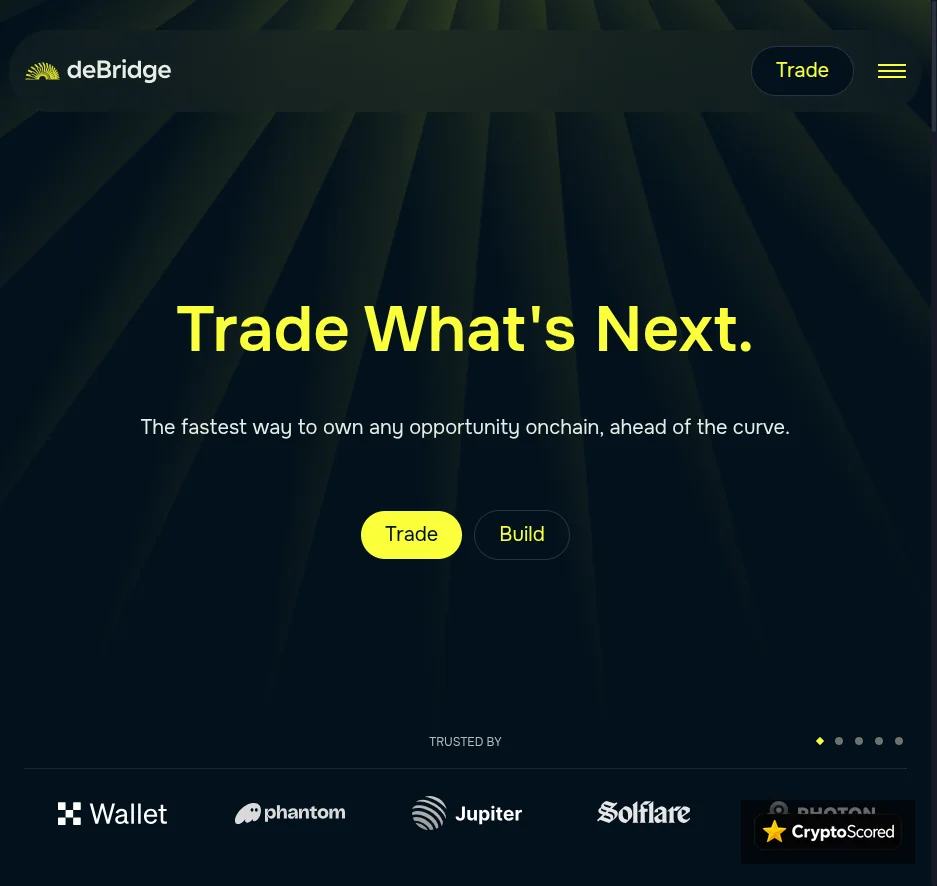 deBridge website preview