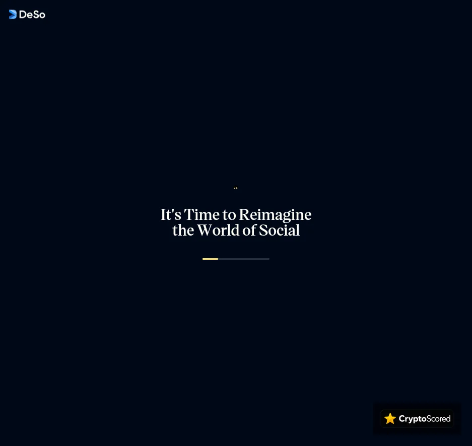 DeSo website preview