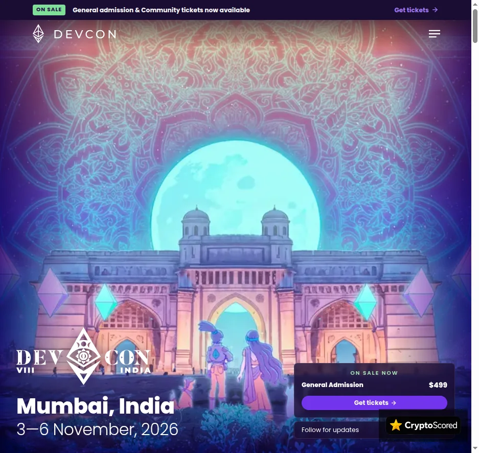 Devcon 8 website preview