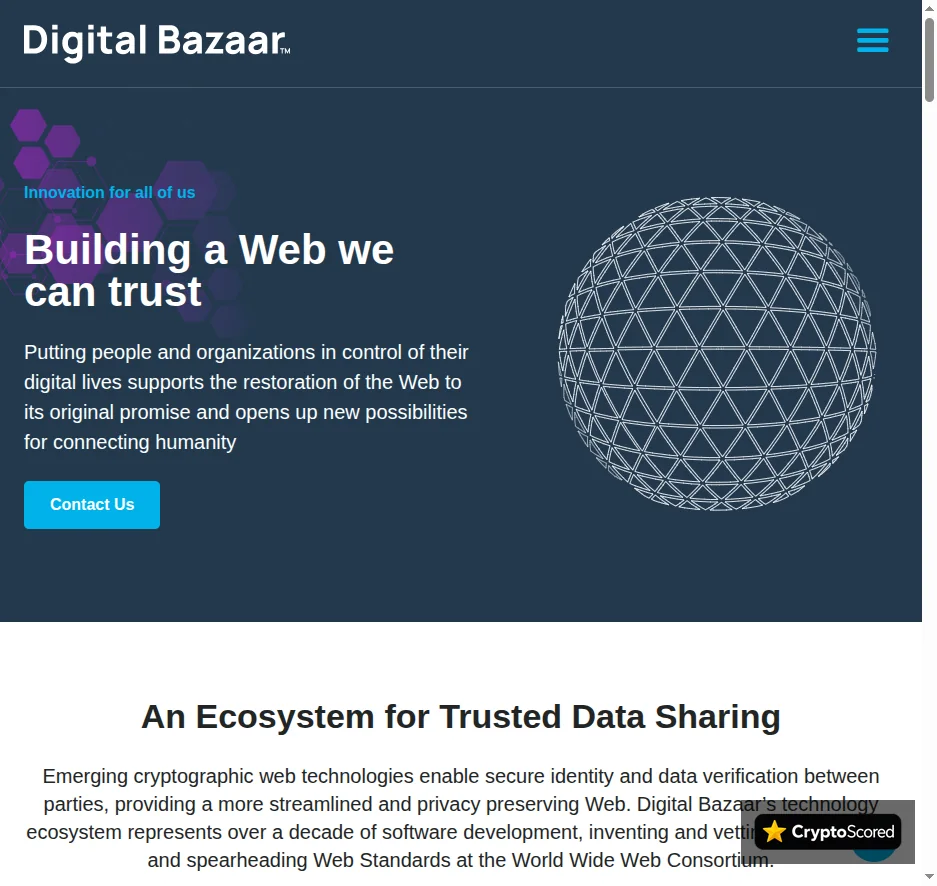 Digital Bazaar website preview