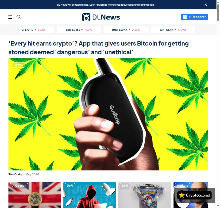 DL News website preview