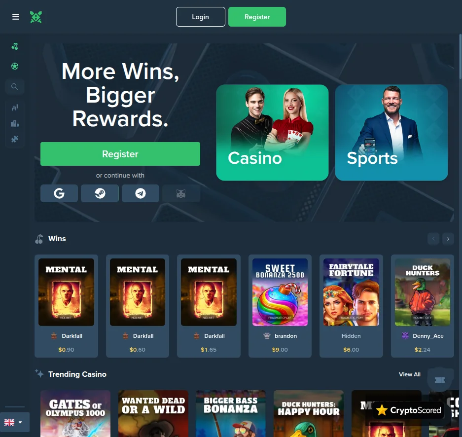 Duelbits website preview