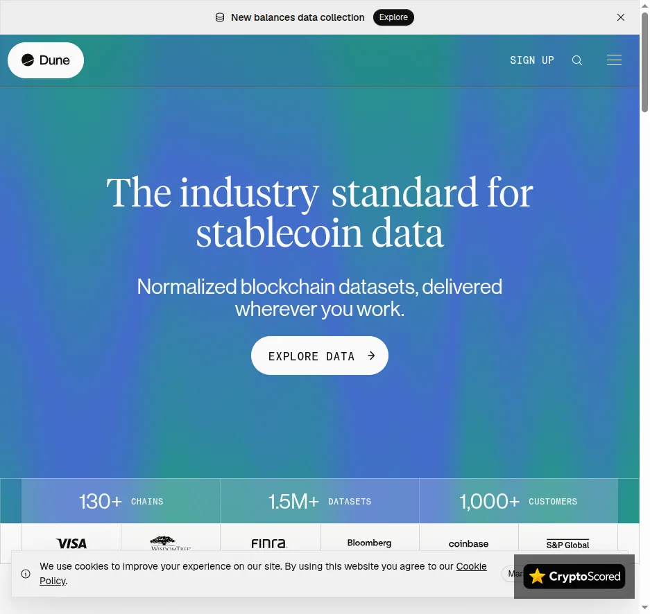 Dune website preview