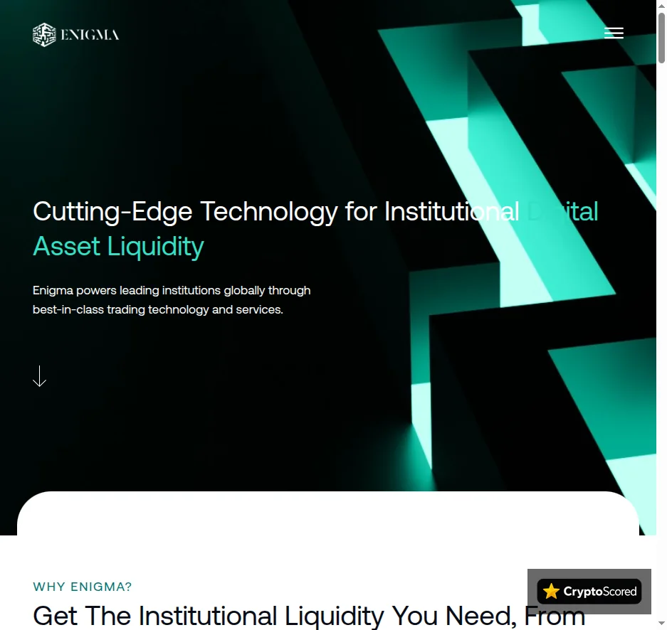 Enigma Securities website preview