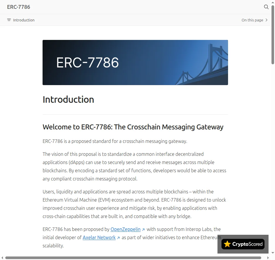 ERC-7786 website preview