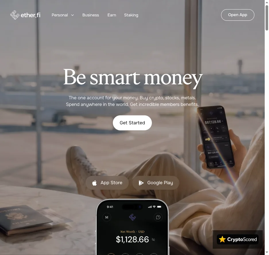 ether.fi website preview